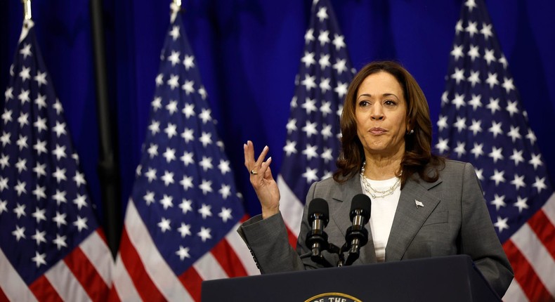 It was a slow start, that's obvious to everyone, Kamala Harris said on CNN after the debate.Kevin Dietsch/Getty Images