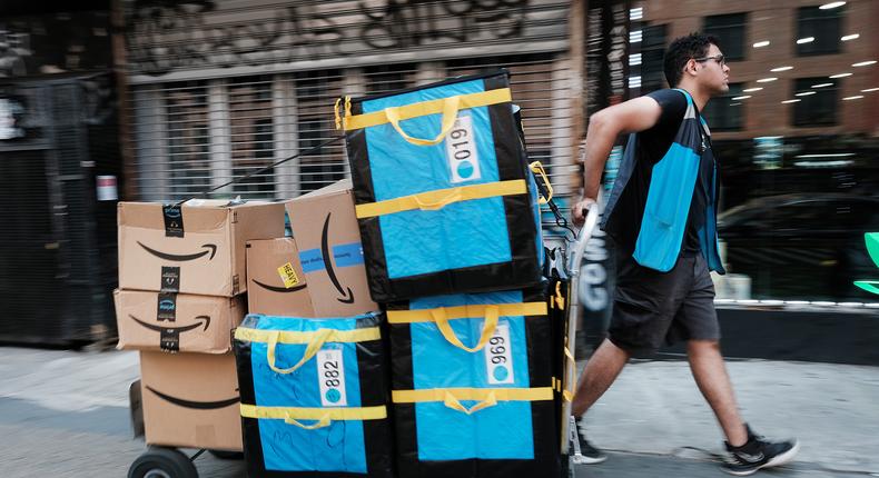Amazon announced it has plans to double the number of same-day deliveries at a faster pace.Spencer Platt/Getty Images