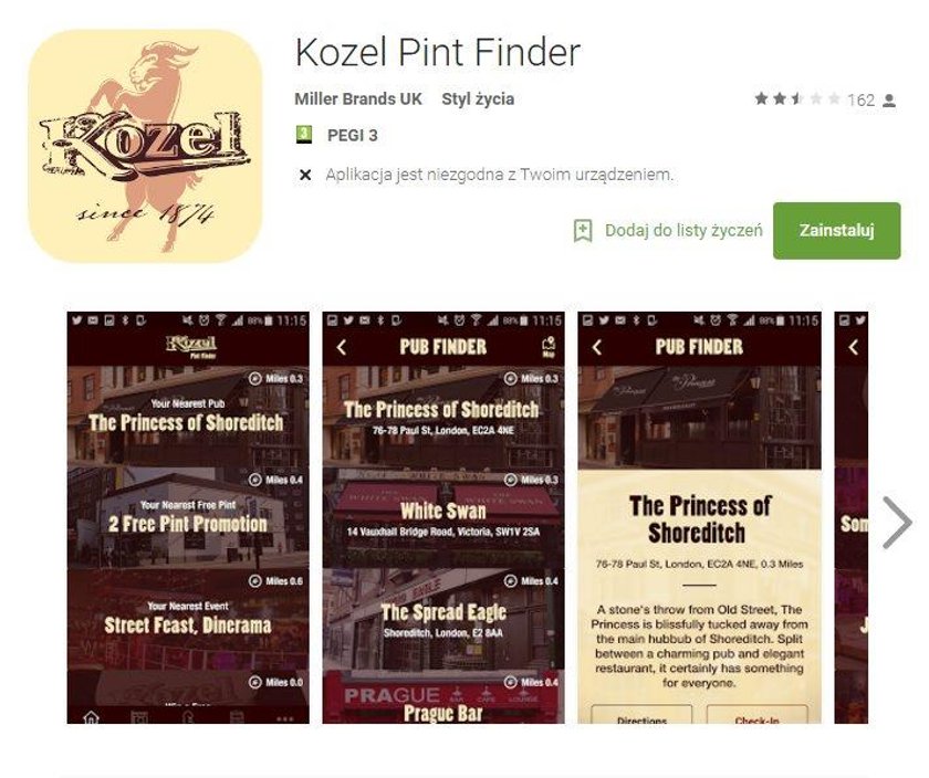 Kozel Pint Finder