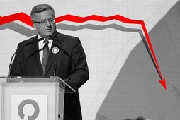 Bronisław Komorowski podczas przedwyborczego wystąpienia 