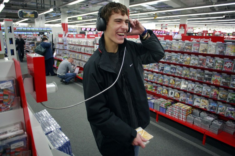 Jerzy Janowicz w ulubionym sklepie