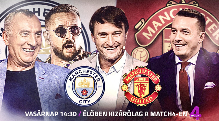 Vasárnap manchesteri fociderbi a MATCH4-en