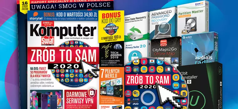 Komputer Świat 2/2020: płyta Zrób to sam, bonus od Storytel, najlepsze darmowe VPN-y