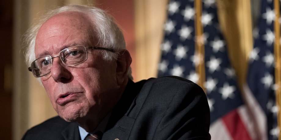 Sen. Bernie Sanders during a press conference on Capitol Hill.