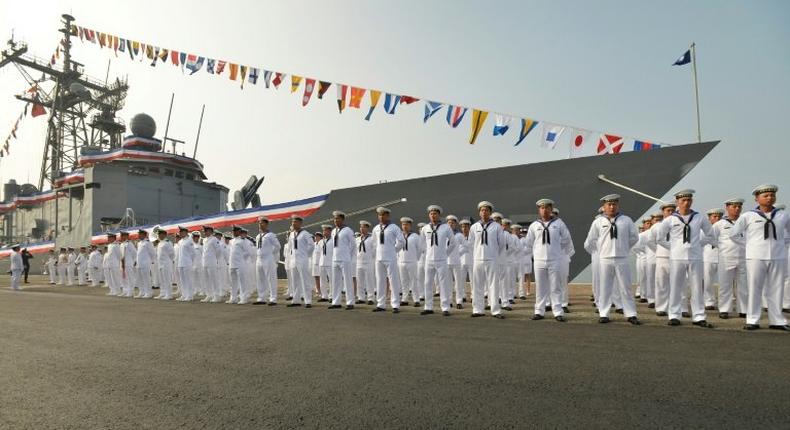 Taiwan President Tsai Ing-wen vowed that Taiwan would not 'concede one step' in defending itself as she inaugurated two frigates bought from the United States.