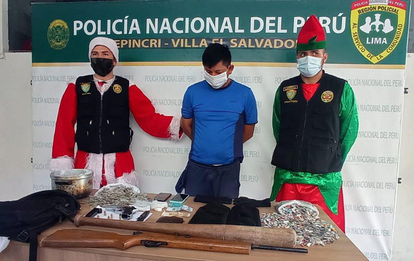 Święty Mikołaj i elf aresztowali dilera. Nietypowa akcja policji