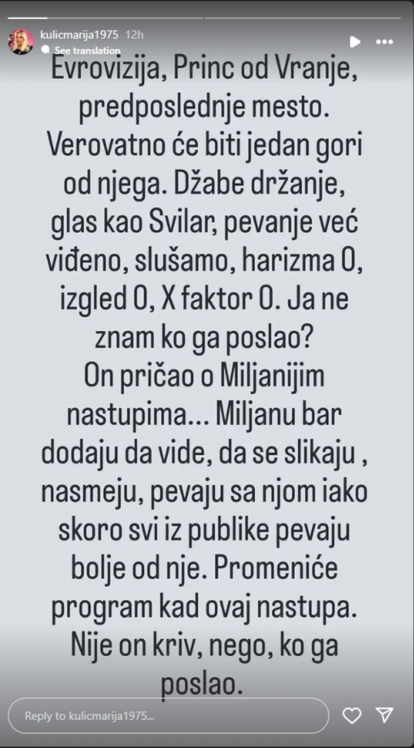 marija kulić o princu