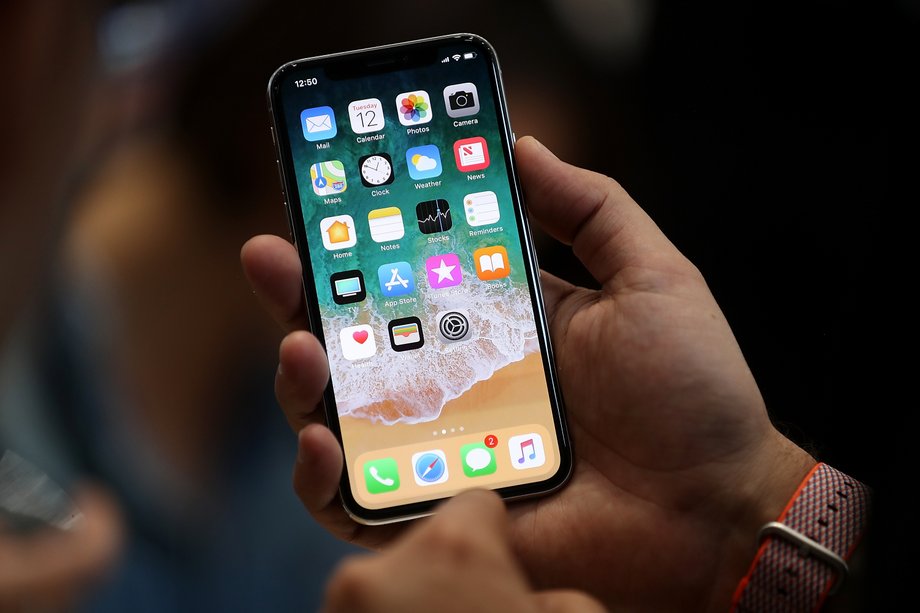 The iPhone X matches rivals with its large screen.