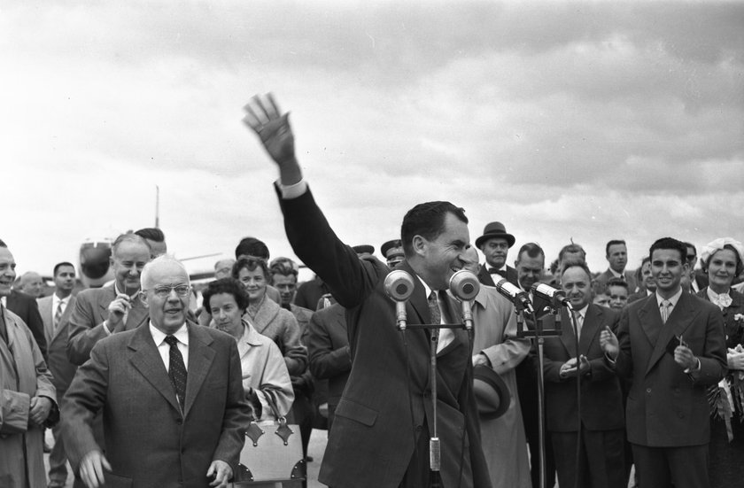 Nixon po zakończeniu pożegnalnego przemówienia