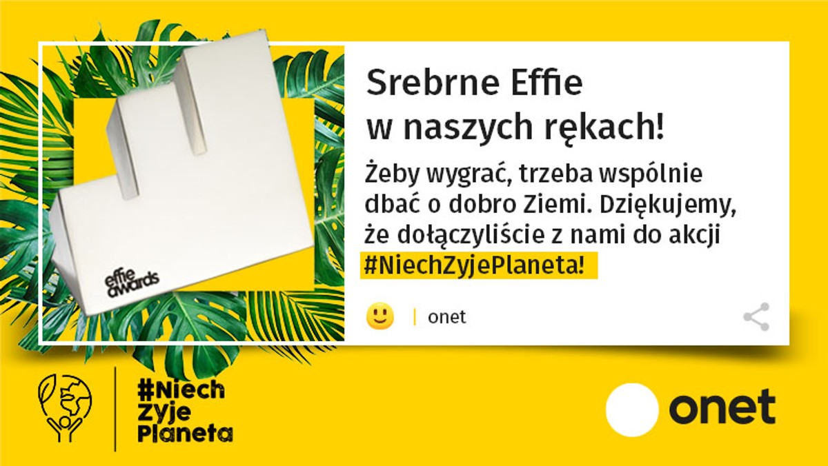 #NiechŻyjePlaneta nagrodzona srebrem w Konkursie Effie 2021