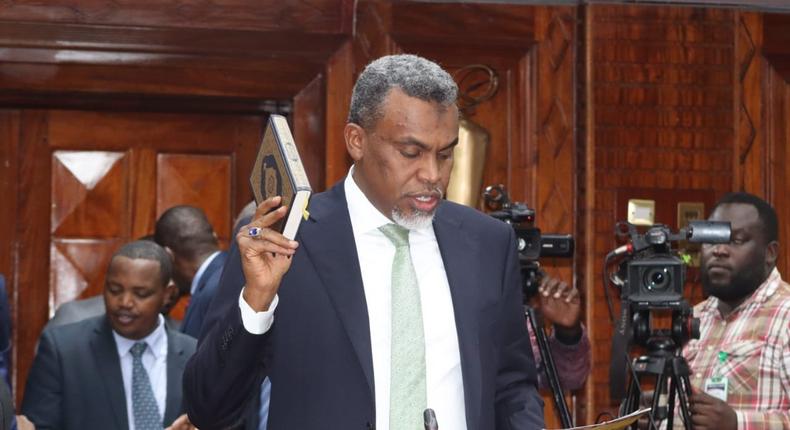 Noordin Haji during his vetting in the National Assembly on May 30, 2023