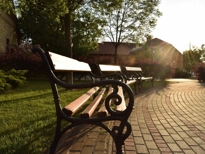 Park i šetalište u gradiću Morahalom
