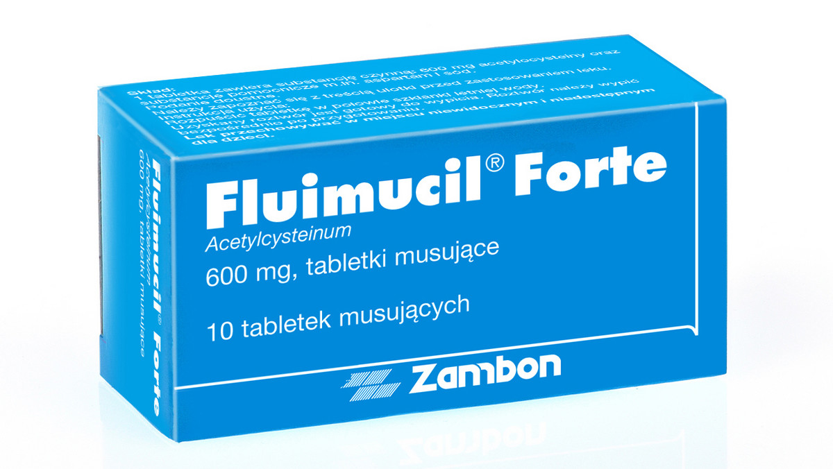 Fluimucil Forte to lek występujący w postaci tabletek musujących do przygotowywania roztworu doustnego o przyjemnym cytrynowym smaku.