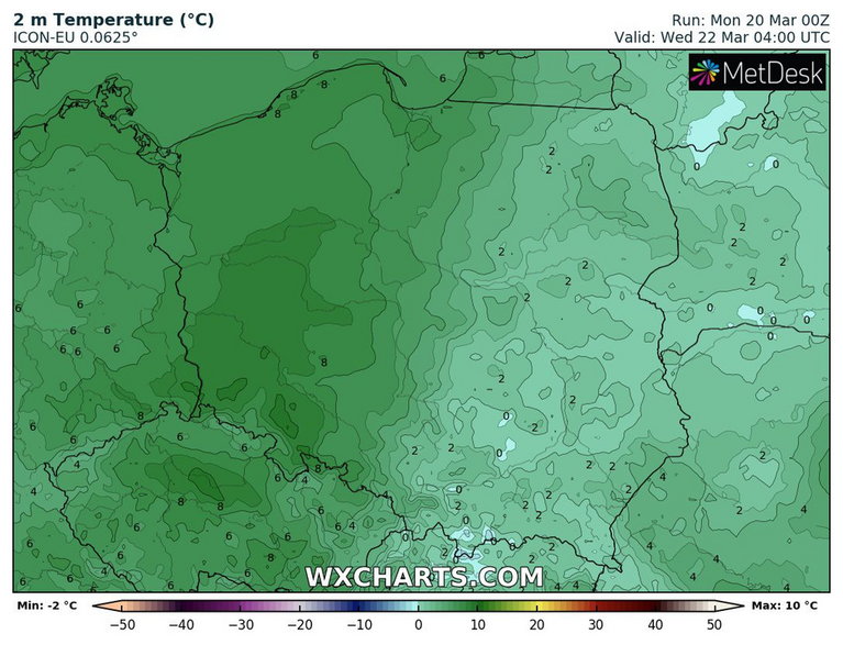 Lokalnie niewykluczone są słabe przymrozki.