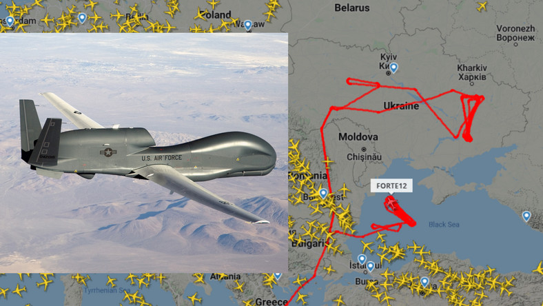 Samoloty wojskowe USA nad Ukrainą i Polską. Bombowiec strategiczny i  szpiegowski dron - Podróże