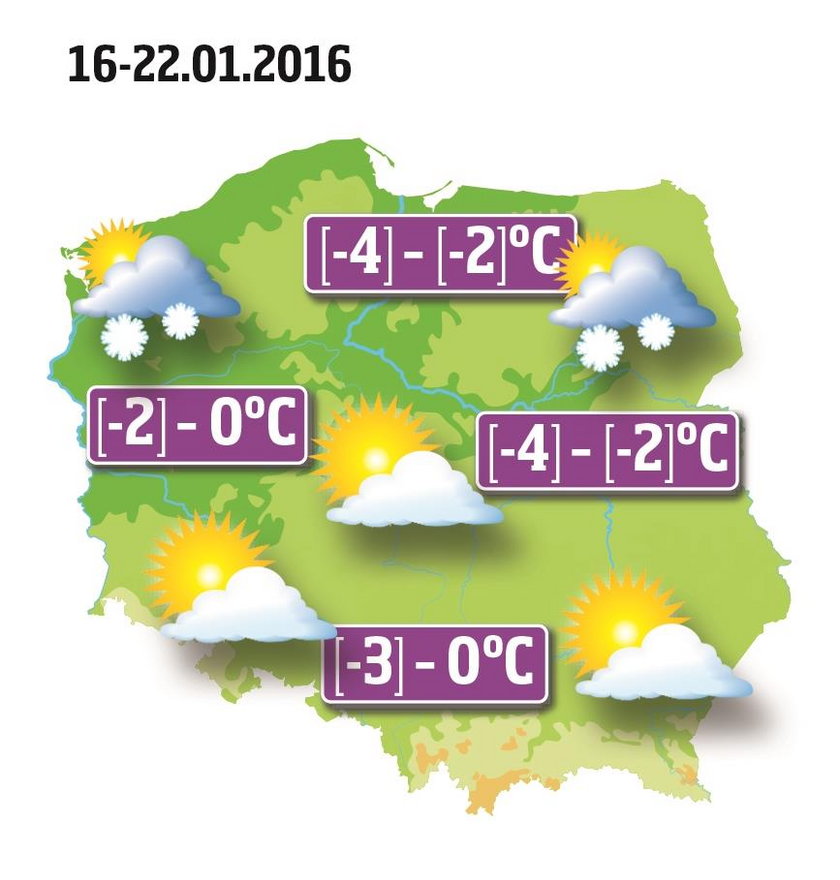 Prognoza pogody na całe zimowe ferie