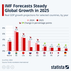 MFW: Globalny PKB w 2025 roku będzie stabilny. Które kraje wybiją się z wyrównanej stawki?