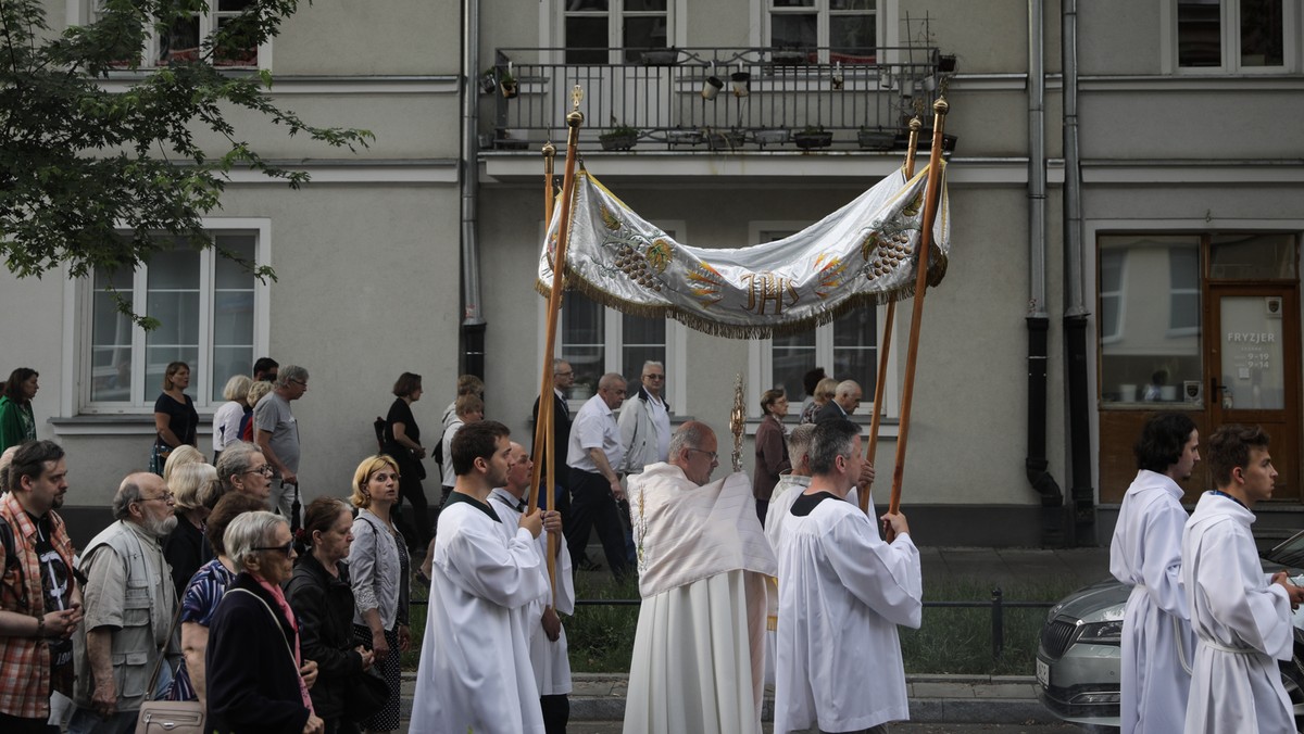 Procesja Bożego Ciała w Warszawie