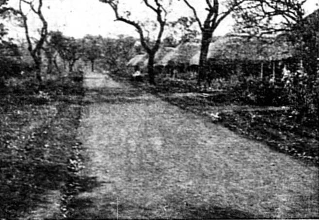 Ulica osiedla Masindi. Zdjęcie z wydawanego w latach 1943-1945 dwutygodnika „Polak w Afryce”