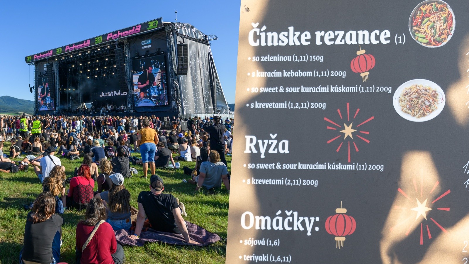 Matej odfotil festivalové menu.