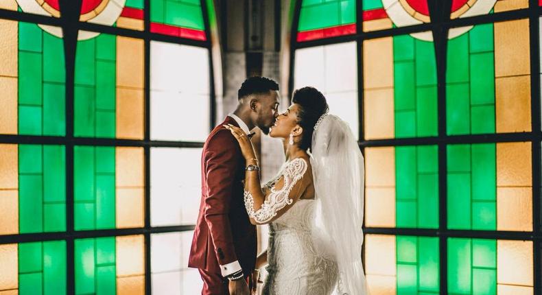 Wilfred Ndidi and wife Fortunate completed their nuptial with two wedding ceremonies in Abuja (Instagram/Wilfred Ndidi)
