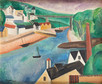 Henryk Hayden, "Pejzaż kubistyczny z rzeką" (1915)