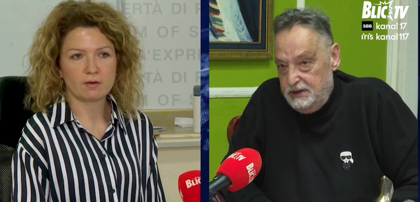 Nosioci liste koalicije "Promena u koju verujemo" Dragana Rašić i Srpske napredne stranke Boško Ničić
