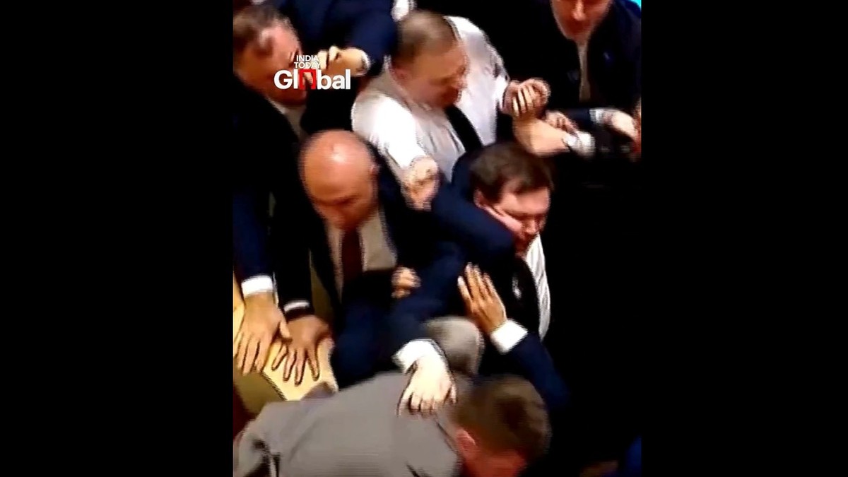 Tuča u gruzijskom parlamentu 1