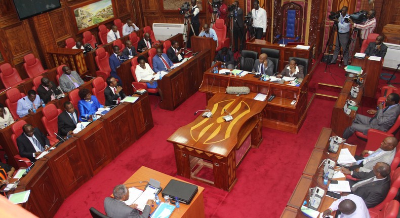 File image of a session in Kenya's Senate