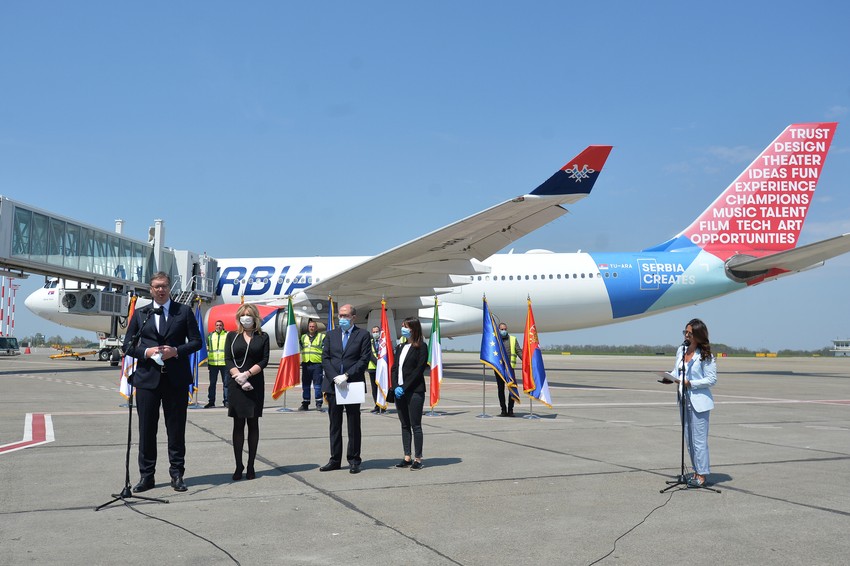 Aleksandar Vučić, ambasador Italije u Srbiji Karlo Lo Košo