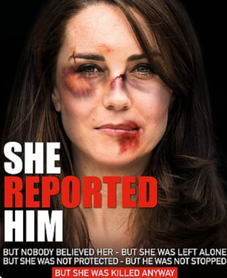 Wizerunek Kate Middleton wykorzystany w kampanii przeciw przemocy wobec kobiet