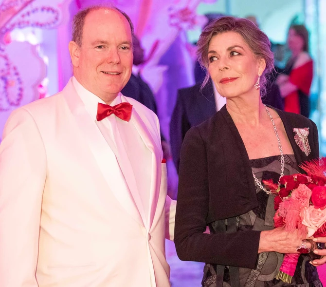 Princeza Karolina i Albert II na Balu ruža osmog jula ove godine u Monaku foto:   CRY-Cyril Moreau/The Photo One