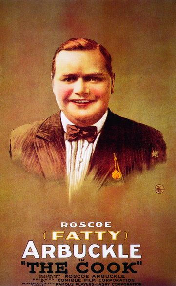 Roscoe ''Fatty'' Arbuckle na plakacie promującym film (1918)