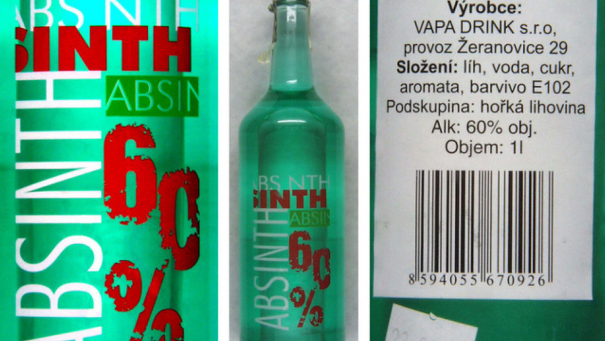 Główny Inspektor Sanitarny poinformował, że czeski absynt produkowany w jednym z zakładów w Bystrzycy położonej jedynie kilka kilometrów od Cieszyna, zawiera niebezpieczny dla zdrowia i życia alkohol metylowy.