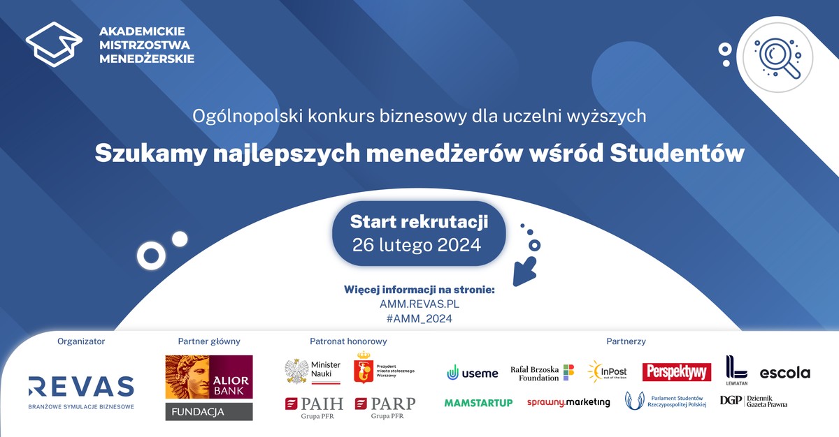 Startuje II edycja ogólnopolskiego konkursu biznesowego dla wykładowców i studentów – Akademickie Mistrzostwa Menedżerskie!