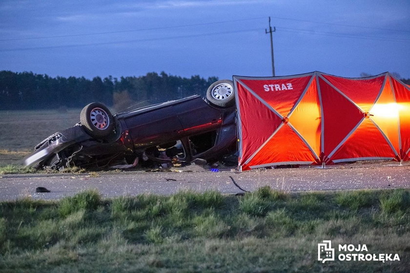 Tragiczny wypadek pod Ostrołęką. Nie żyją trzy osoby