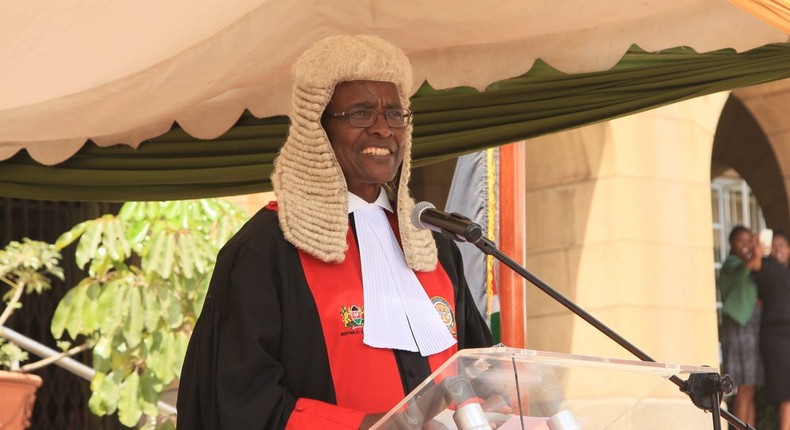 Chief Justice David Maraga during a past event at the Supreme Court (Twitter)