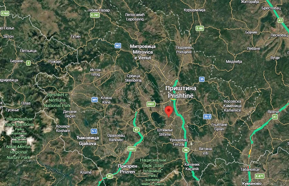 Epicentar zemljotresa kod Štimlja na Kosovu i Metohiji