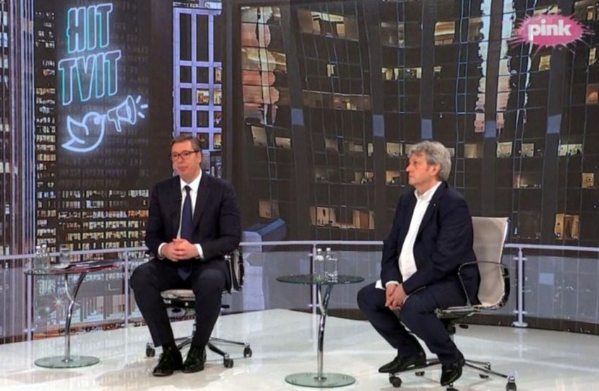 Hit Tvit Aleksandar Vučić Milomir Marić foto screenshot TV Pink