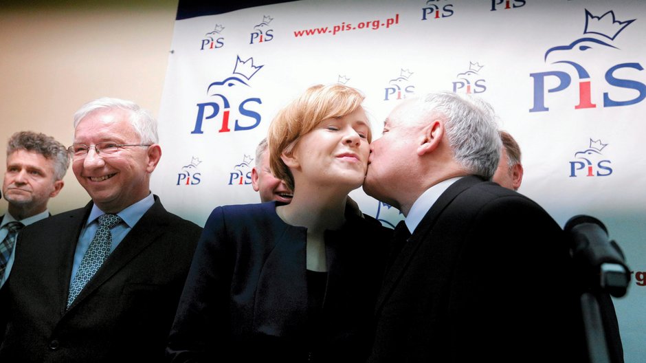 Anna Krupka i Jarosław Kaczyński. 2015 rok