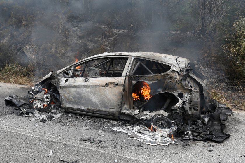 Spłonęło auto Mikko Hirvonena