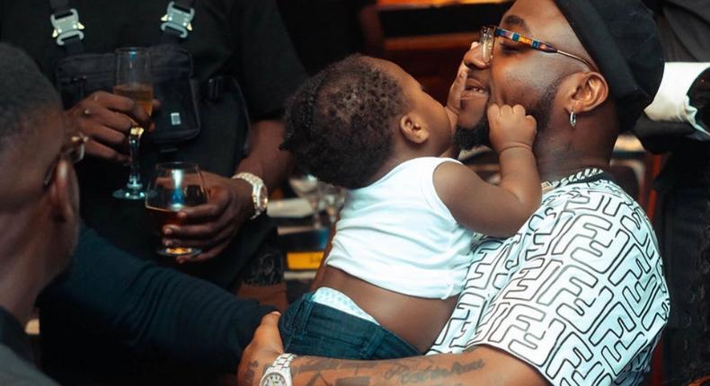 Davido and his son, Ifeanyi [Instagram/DavidoOfficial]