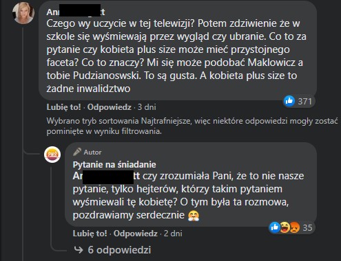 "Pytanie na śniadanie" na Facebooku