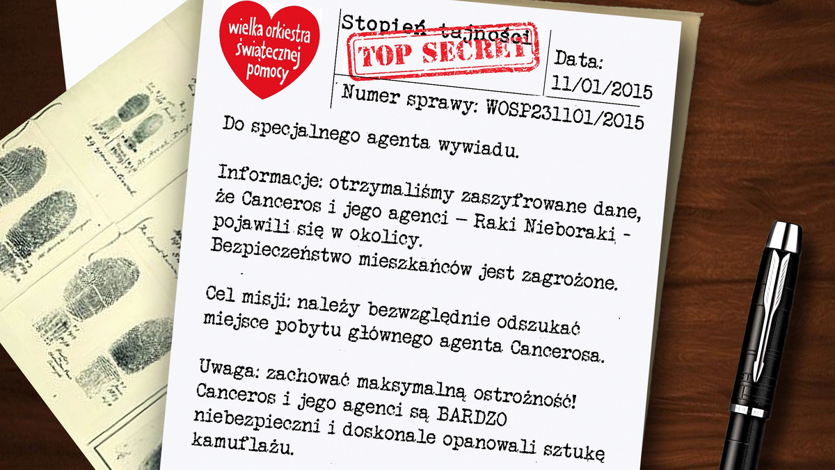 Już w najbliższą niedzielę 11 stycznia, w ramach 23. Finału Wielkiej Orkiestry Świątecznej Pomocy w Krakowie, odbędzie się gra miejska "W poszukiwaniu Cancerosa". Uczestnicy zabawy wcielą się w rolę drużyny diagnostycznej zadaniem, której jest ujęcie Cancerosa – tytułowego "Raka nieboraka".