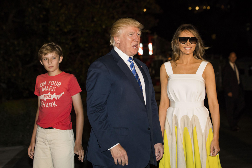Barron Trump z rodzicami