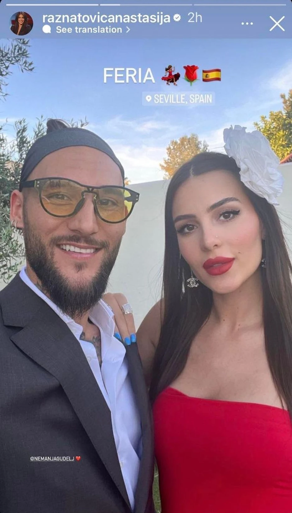 Anastasija Ražnatović sa Nemanjom Gudeljom čeka devojčicu