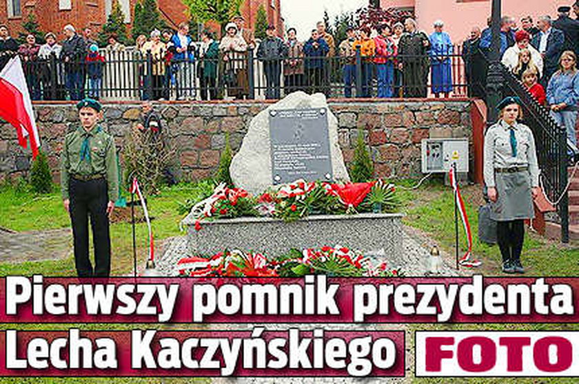 Pierwszy pomnik Lecha Kaczyńskiego. Foto