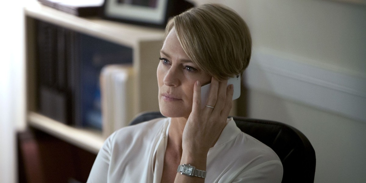 Aktorka Robin Wright jako Claire Underwood w serialu "House of Cards"