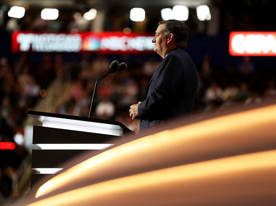 Cruz delivered his speech Wednesday night on the third day of the Republican National Convention.