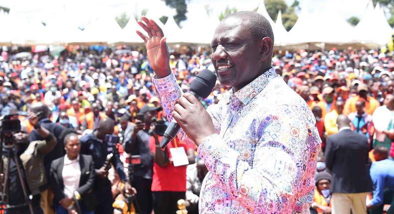 Deputy President William Ruto during rallies in Central Kenya
